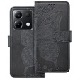 Cu clapetă pentru Xiaomi Poco X6 5G, Butterfly, negru