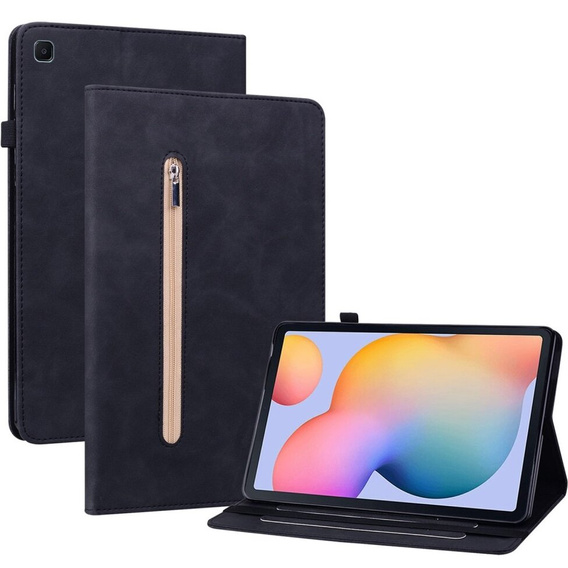 Huse pentru Samsung Galaxy Tab S6 Lite, Wallet Pen Slot, negru