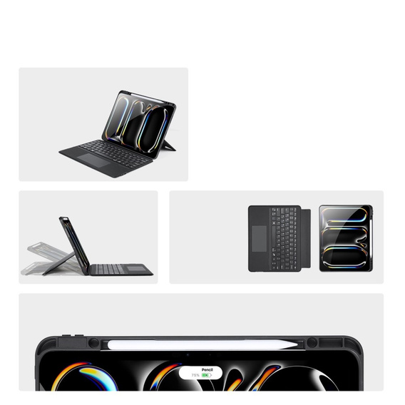 Husă pentru tastatură pentru Apple iPad Pro 13" 7th gen 2024, Dux Ducis DK Series, negru