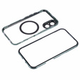 Carcasa Magnetic Dual Glass MagSafe pentru iPhone 16, verde