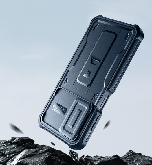 Husă blindată pentru Samsung Galaxy A16, Dexnor Full Body (Two Frames), albastru închis