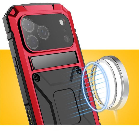 Husă R-JUST cu suport și sticlă încorporată pentru iPhone 17 Pro