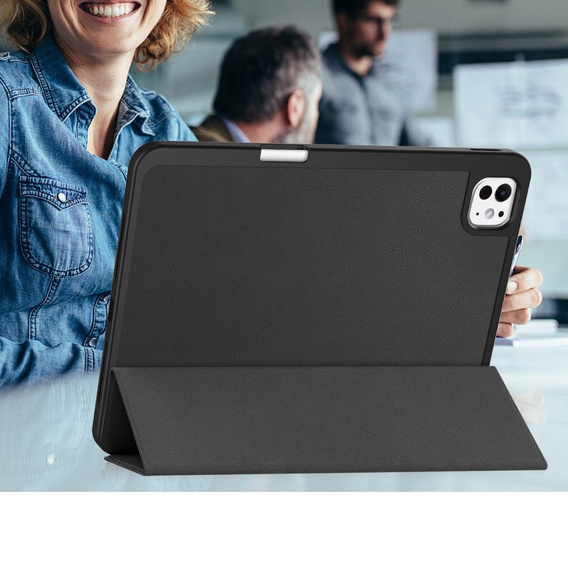 Husă pentru iPad Pro 11" 2024 (5 gen.), Smartcase cu spațiu pentru stylus, negru