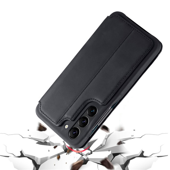 Carcasa cu clapetă pentru Samsung Galaxy S23, ERBORD Retro, negru