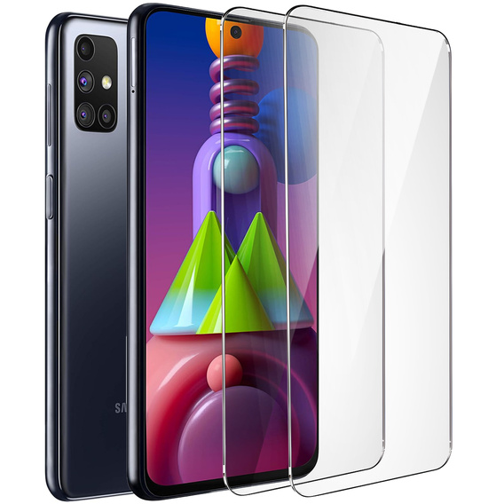 2x sticlă călită pentru Samsung Galaxy M51, ERBORD 9H Hard Glass pe ecran