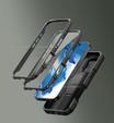 Husă blindată pentru iPhone 16 Pro Max, Dexnor CamProtect MagSafe, negru (Două rame)