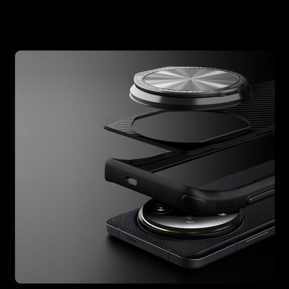 Carcasă pentru Xiaomi 14 Ultra, carcasă blindată Nillkin, Carboprof Case, pentru Magsafe, negru