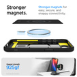 Carcasa Spigen pentru iPhone 16E, Rugged Armor MagSafe, negru + Tempered Glass 9H