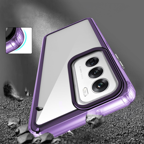 Huse pentru Oppo A80, Fusion Hybrid, transparent / violet