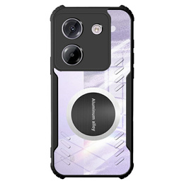 Carcasă pentru Xiaomi Poco M7 Pro 5G, cu placă magnetică, transparent / negru