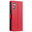 Husă cu clapetă pentru Samsung Galaxy A55 5G, Rhombus Crossbody Leather, roșu
