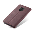 Husa CASEME pentru Xiaomi do Redmi Note 9s / 9 Pro, Leather Wallet Case, maroon