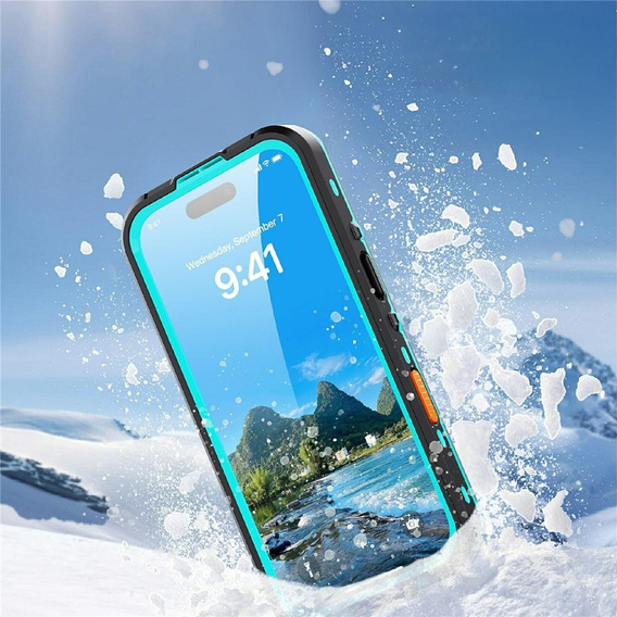 Husă pentru iPhone 17 Pro, impermeabilă IP68, SHELLBOX MagSafe, albastru
