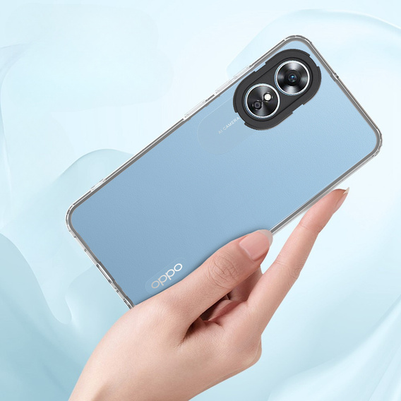 Huse pentru Oppo A17, Fusion Hybrid, transparent / negru