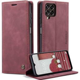 Husa CASEME pentru Samsung Galaxy M33 5G, Leather Wallet Case, maroon