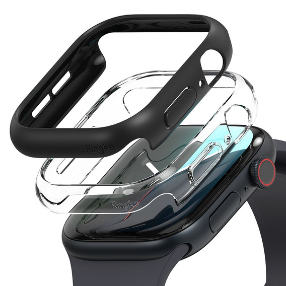 Husă Ringke pentru Samsung Galaxy Watch 6 Classic 47mm, Slim, 2-Pack, transparent / negru