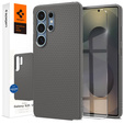 Carcasa Spigen pentru Samsung Galaxy S25 Ultra, Liquid Air, gri + 9H Tempered Glass