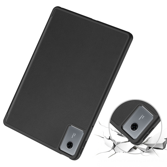 Husă pentru Lenovo Idea Tab 11" 2025 TB336FU TB336ZU, suport, Smartcase cu suport pentru stylus, negru