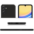 Carcasa pentru Samsung Galaxy A15, Silicone Lite, negru + sticlă 9H