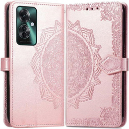 Cu clapetă pentru Oppo Reno 11F 5G, Mandala, roz rose gold