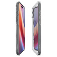 Carcasă MagSafe Spigen pentru iPhone 16, Ultra Hybrid, transparent / negru + 9H Tempered Glass
