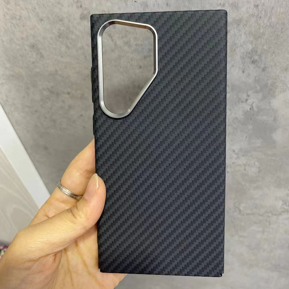 Carcasa pentru Samsung Galaxy S23 Ultra, Carbon Fiber MagSafe, negru