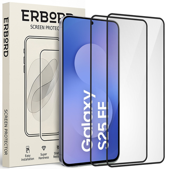 2x ERBORD 3D sticlă călită pentru Samsung Galaxy S25 FE