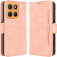 Cu clapetă pentru Motorola Moto G15 / Motorola Moto G15 Power, Card Slot, roz