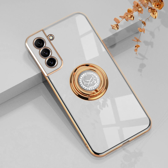 Huse pentru Samsung Galaxy S21 FE, Electro Ring, alb