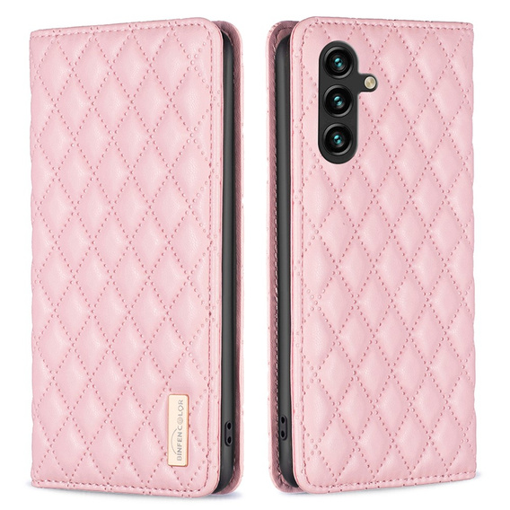 Cu clapetă pentru Samsung Galaxy A35 5G, Wallet, BINFEN COLOR, roz