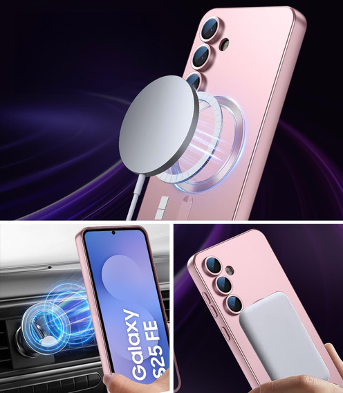 Husă pentru Samsung Galaxy S25 FE, ColorMag, pentru MagSafe, roz
