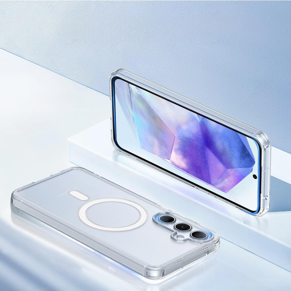 Husă pentru Samsung Galaxy A17 5G, pentru MagSafe, întărită, transparentă