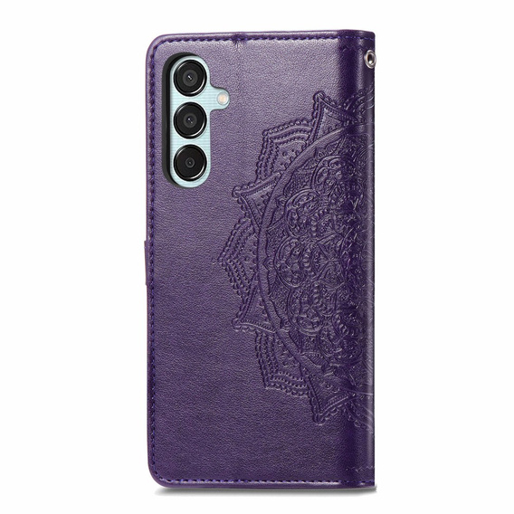 Cu clapetă pentru Samsung Galaxy M15 5G, Mandala, violet