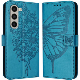 Cu clapetă pentru Samsung Galaxy Z Fold6 5G, Butterfly, albastru