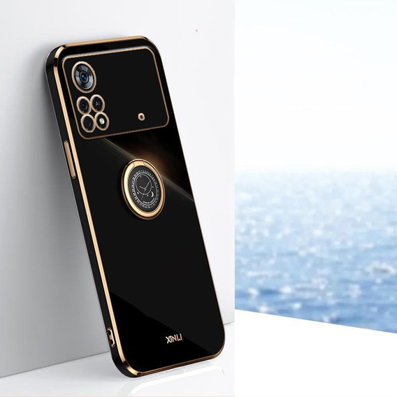 Huse pentru Xiaomi Poco M4 Pro 4G, Electro Ring, negru