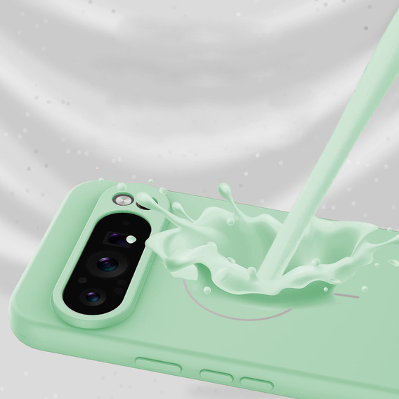 Manșon din silicon pentru Google Pixel 10 Pro XL, pentru MagSafe, verde