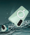 Carcasa pentru Samsung Galaxy A56 5G, Dropproof MagSafe, transparentă + sticlă temperată 9H
