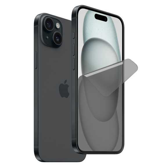 2 x iPhone 15 Privacy Foil, ERBORD Anti-Spy Hydrogel