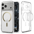Carcasă Spigen pentru iPhone 17 Pro Max, Ultra Hybrid MagSafe, transparentă / aurie