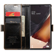 Carcasă flip CASEME pentru Samsung Galaxy Note 20 Ultra, Waxy Textured, cafea
