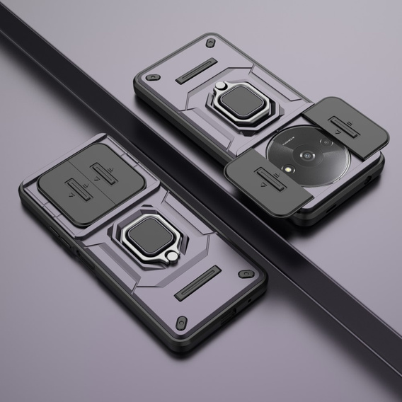 Husă pentru Xiaomi Redmi A3, KickStand Camera Lens, violet