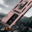Husă blindată pentru Samsung Galaxy S24 Ultra, CamShield Slide, roz rose gold