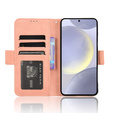 Cu clapetă pentru Samsung Galaxy S25 FE, Card Slot, roz