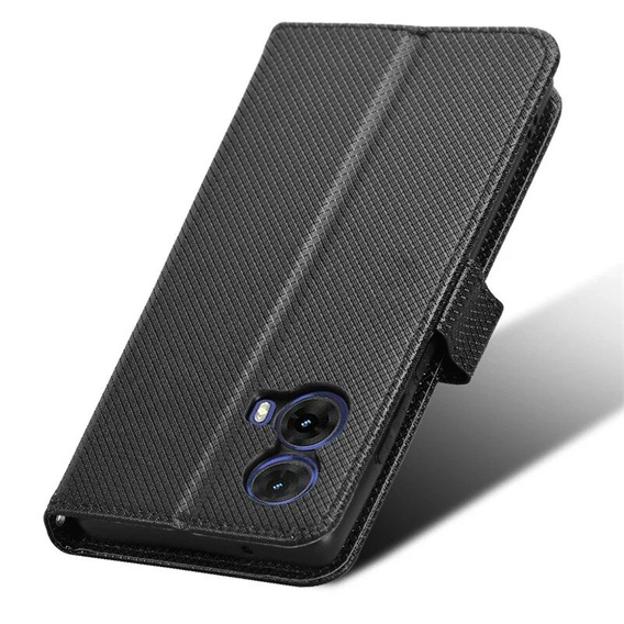Cu clapetă pentru Motorola Moto G85, Wallet Smart Magnet, negru