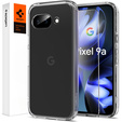 Carcasa Spigen pentru Google Pixel 9A, Ultra Hybrid, transparentă + sticlă temperată 9H