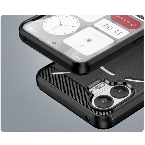 Huse pentru Nothing Phone 2, Carbon, negru