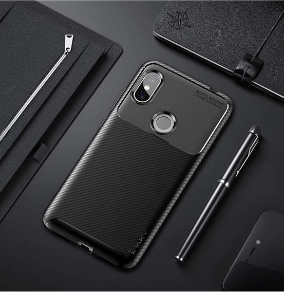 Huse pentru Xiaomi Redmi Note 6 Pro, Carbon Gel, negru