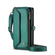 Husă CASEME pentru Samsung Galaxy S24 FE, RFID Leather Wallet, cu curea de umăr, verde