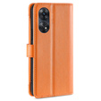 Cu clapetă pentru Oppo Reno8 T 4G, Wallet Zipper Pocket, portocaliu