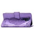 Cu clapetă pentru Xiaomi Redmi 9, Butterfly, violet